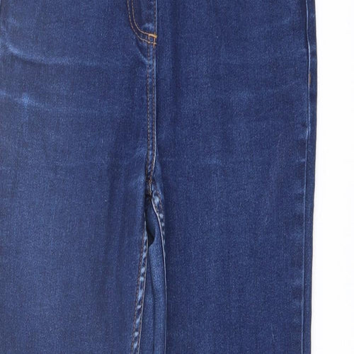 Matalan Womens Blue Cotton Bootcut Jeans Size 8 L27 in Regular Button