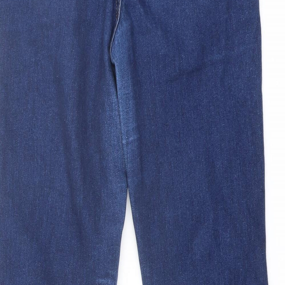 Matalan Womens Blue Cotton Bootcut Jeans Size 8 L27 in Regular Button