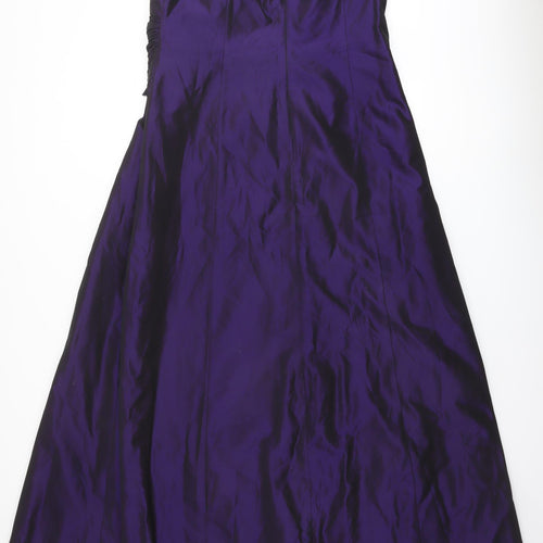 Debut Womens Purple Polyester A-Line Size 18 Sweetheart Zip