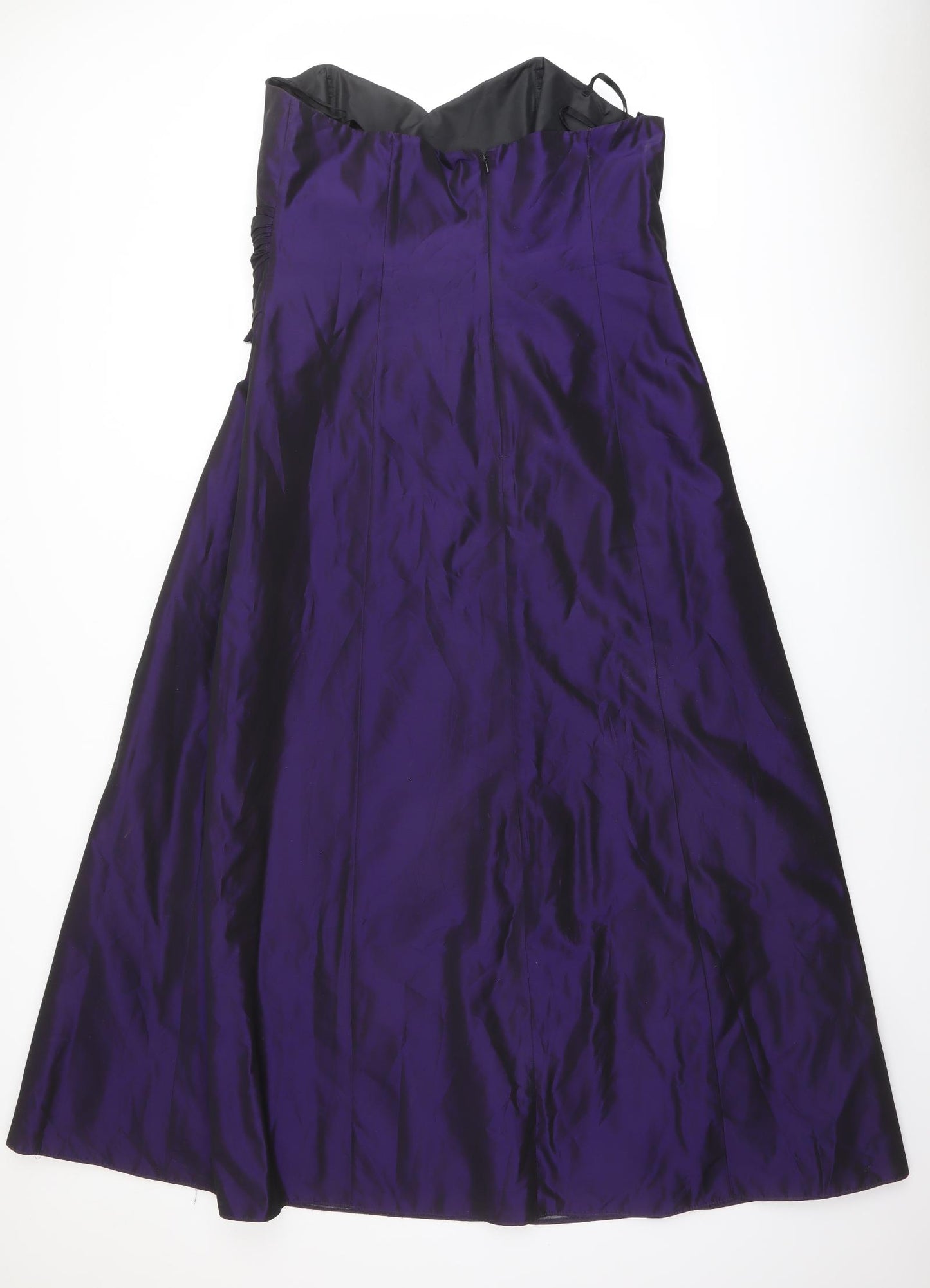 Debut Womens Purple Polyester A-Line Size 18 Sweetheart Zip