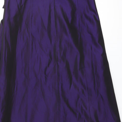 Debut Womens Purple Polyester A-Line Size 18 Sweetheart Zip