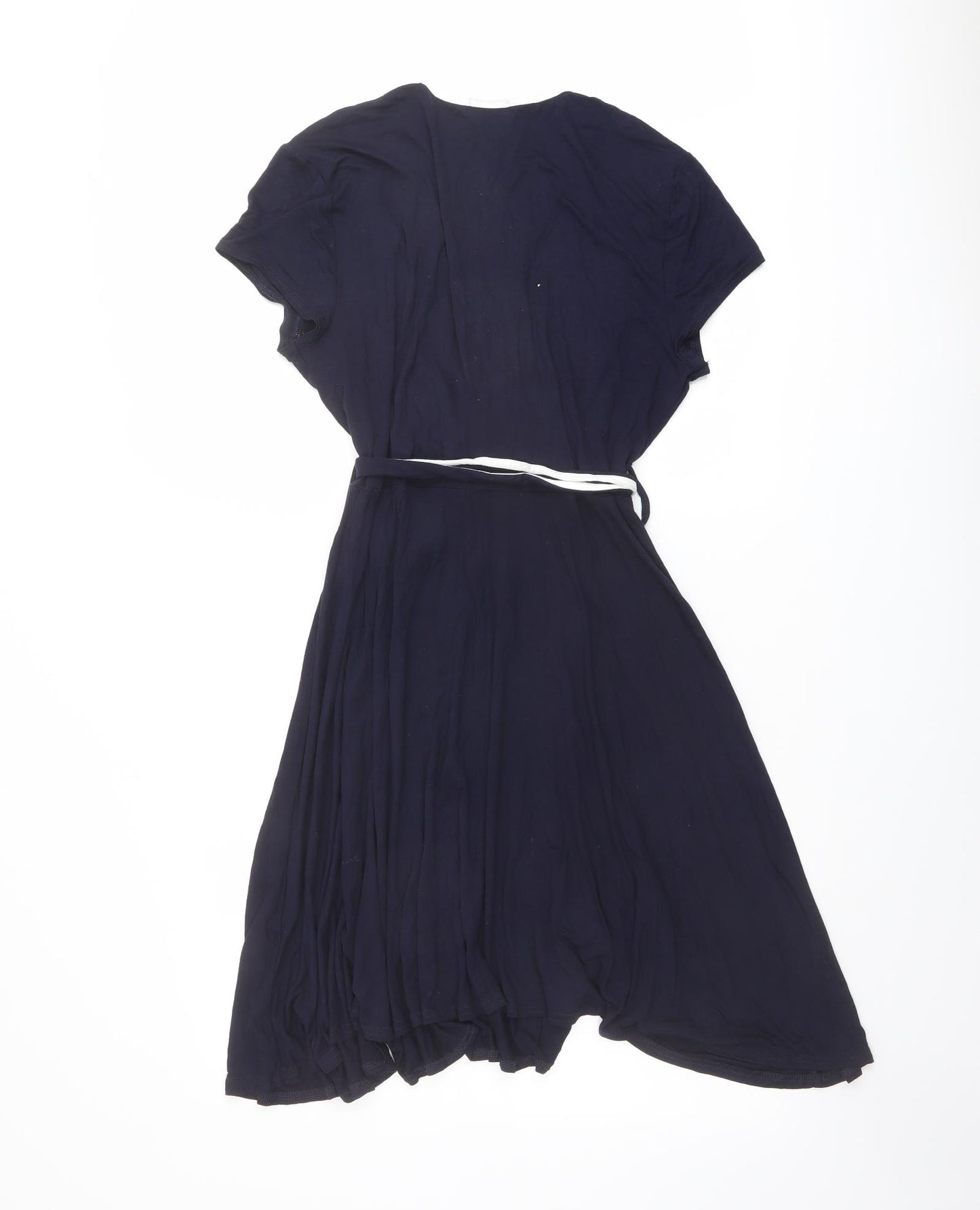 The Katie Piper Womens Blue Viscose Fit & Flare Size 16 V-Neck Pullover