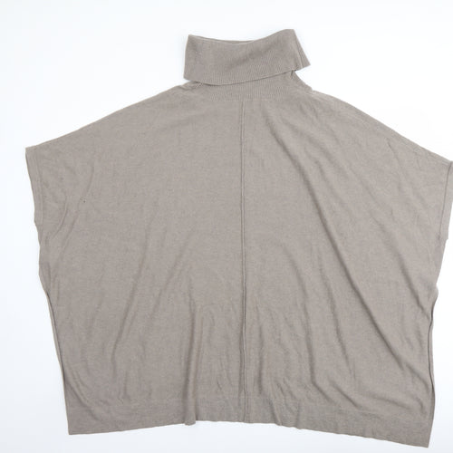 Phase Eight Womens Beige Roll Neck Polyester Pullover Jumper Size L