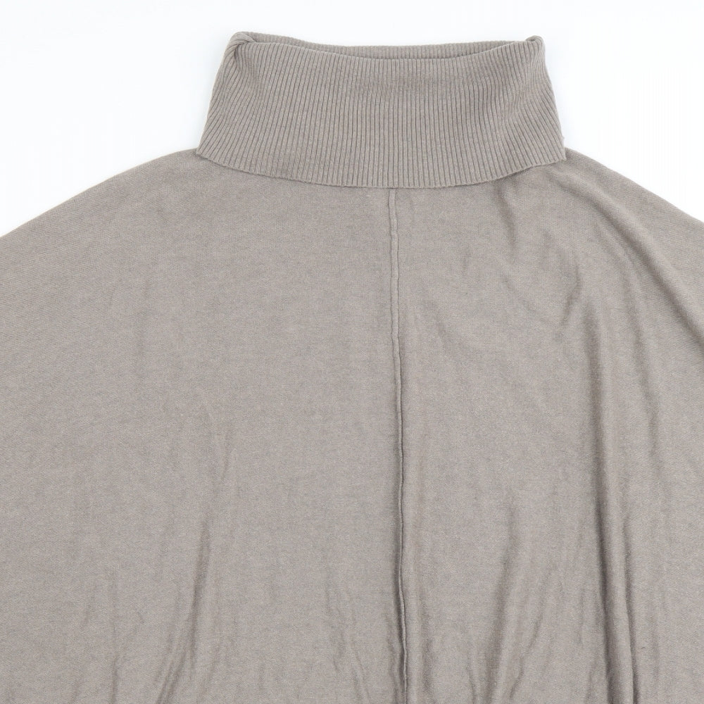 Phase Eight Womens Beige Roll Neck Polyester Pullover Jumper Size L