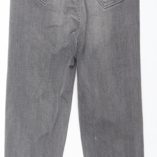 Denim & Co. Womens Grey Cotton Skinny Jeans Size 6 L27 in Regular Zip