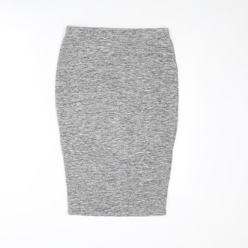 Marks and Spencer Womens Grey Viscose Bandage Skirt Size 10