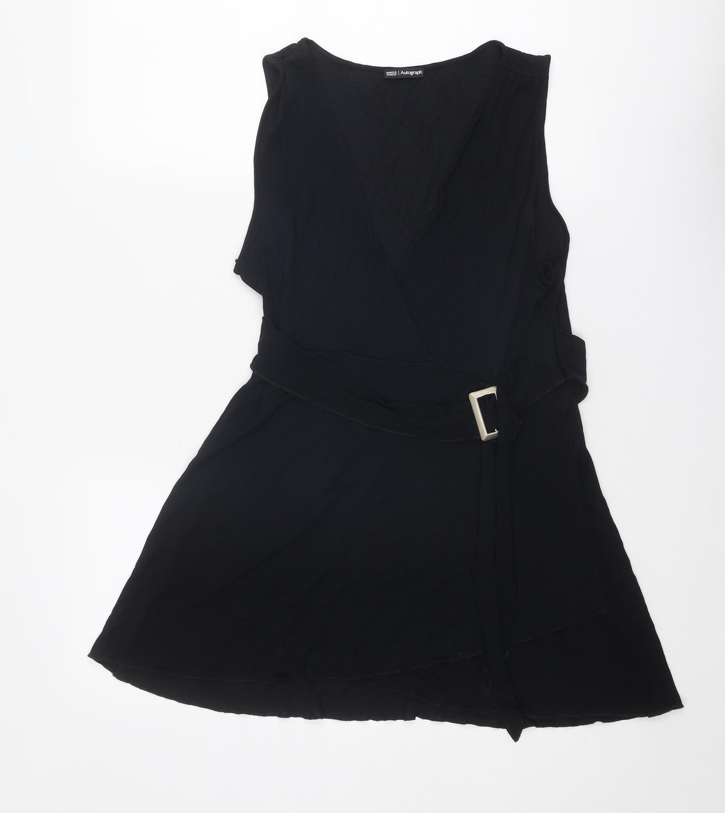 Autograph Womens Black Viscose Basic Tank Size 16 V-Neck