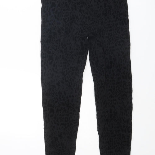 Marks and Spencer Womens Black Cotton Carrot Leggings Size 8 L28 in
