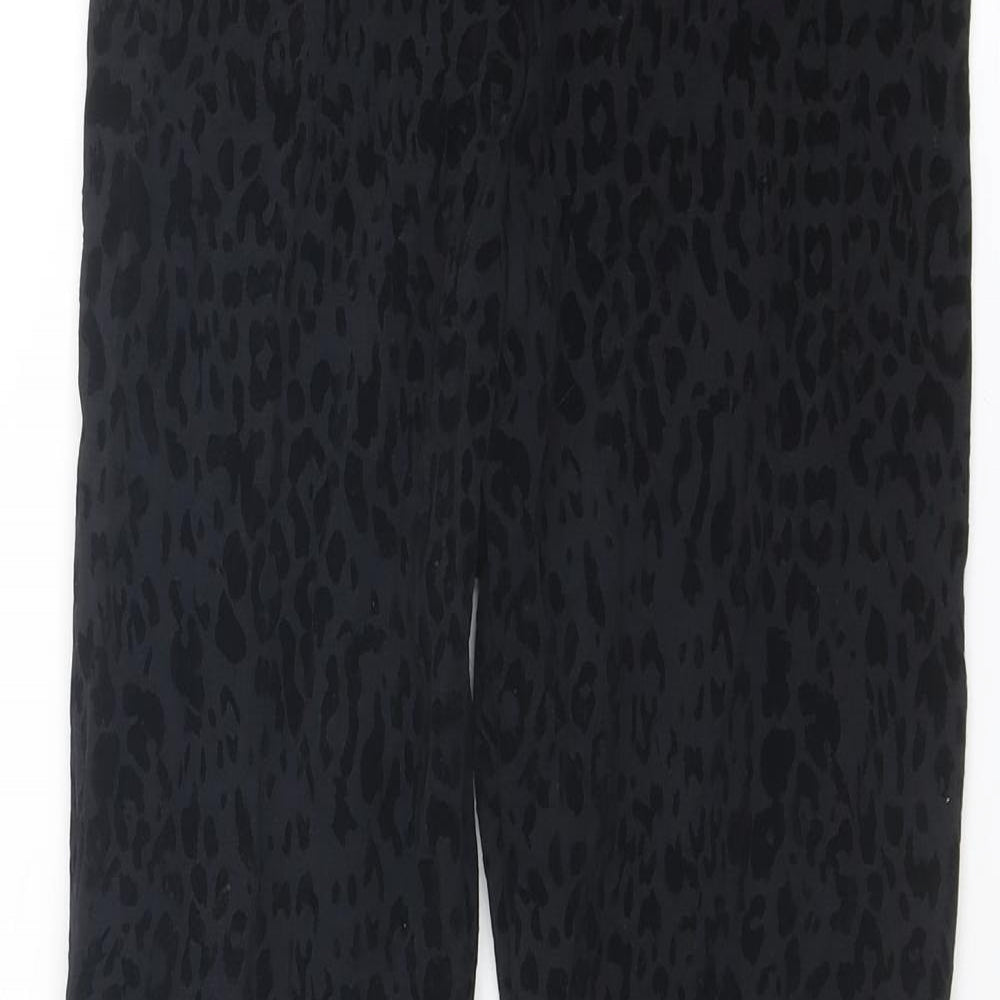 Marks and Spencer Womens Black Cotton Carrot Leggings Size 8 L28 in