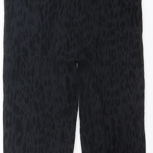 Marks and Spencer Womens Black Cotton Carrot Leggings Size 8 L28 in