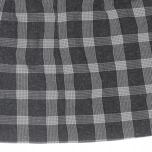 Oasis Womens Black Plaid Polyester Cargo Skirt Size 10 Zip
