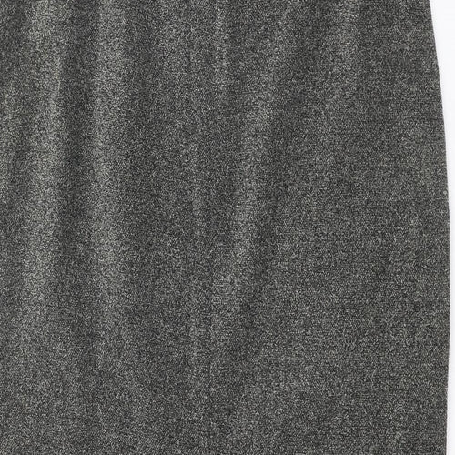 Richards Womens Grey Cotton Straight & Pencil Skirt Size 14 Zip
