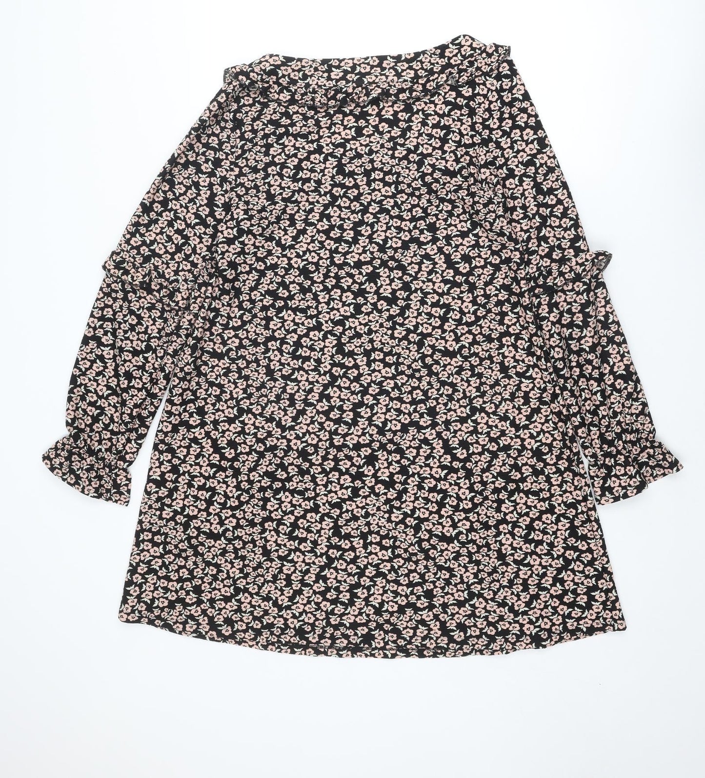 Miss Selfridge Womens Multicoloured Floral Polyester A-Line Size 12 Square Neck Pullover