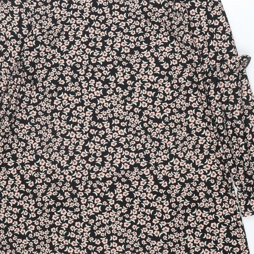 Miss Selfridge Womens Multicoloured Floral Polyester A-Line Size 12 Square Neck Pullover