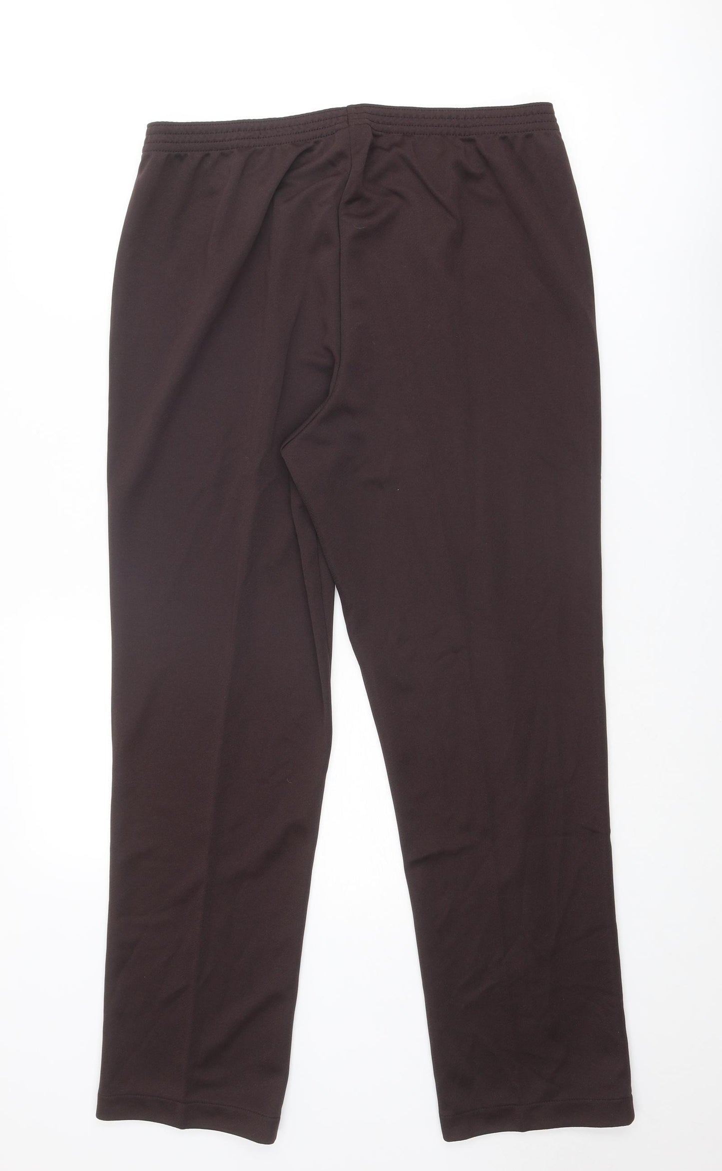 Damart Womens Brown Polyester Trousers Size 16 L30 in Regular