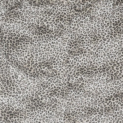 Mango Womens Beige Animal Print Cotton Basic Button-Up Size S Round Neck - Leopard Print
