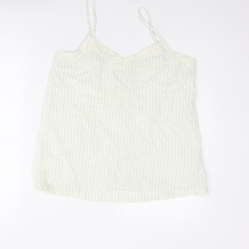 Marks and Spencer Womens Ivory Viscose Camisole Tank Size 12 V-Neck