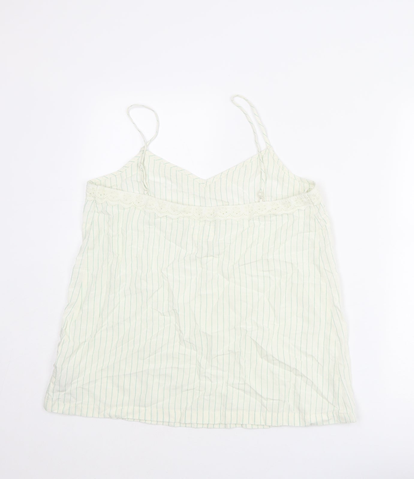 Marks and Spencer Womens Ivory Viscose Camisole Tank Size 12 V-Neck