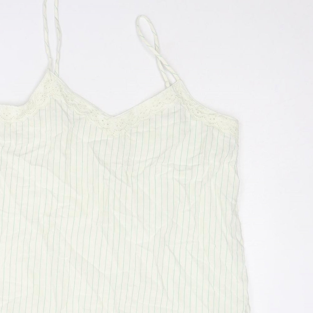Marks and Spencer Womens Ivory Viscose Camisole Tank Size 12 V-Neck