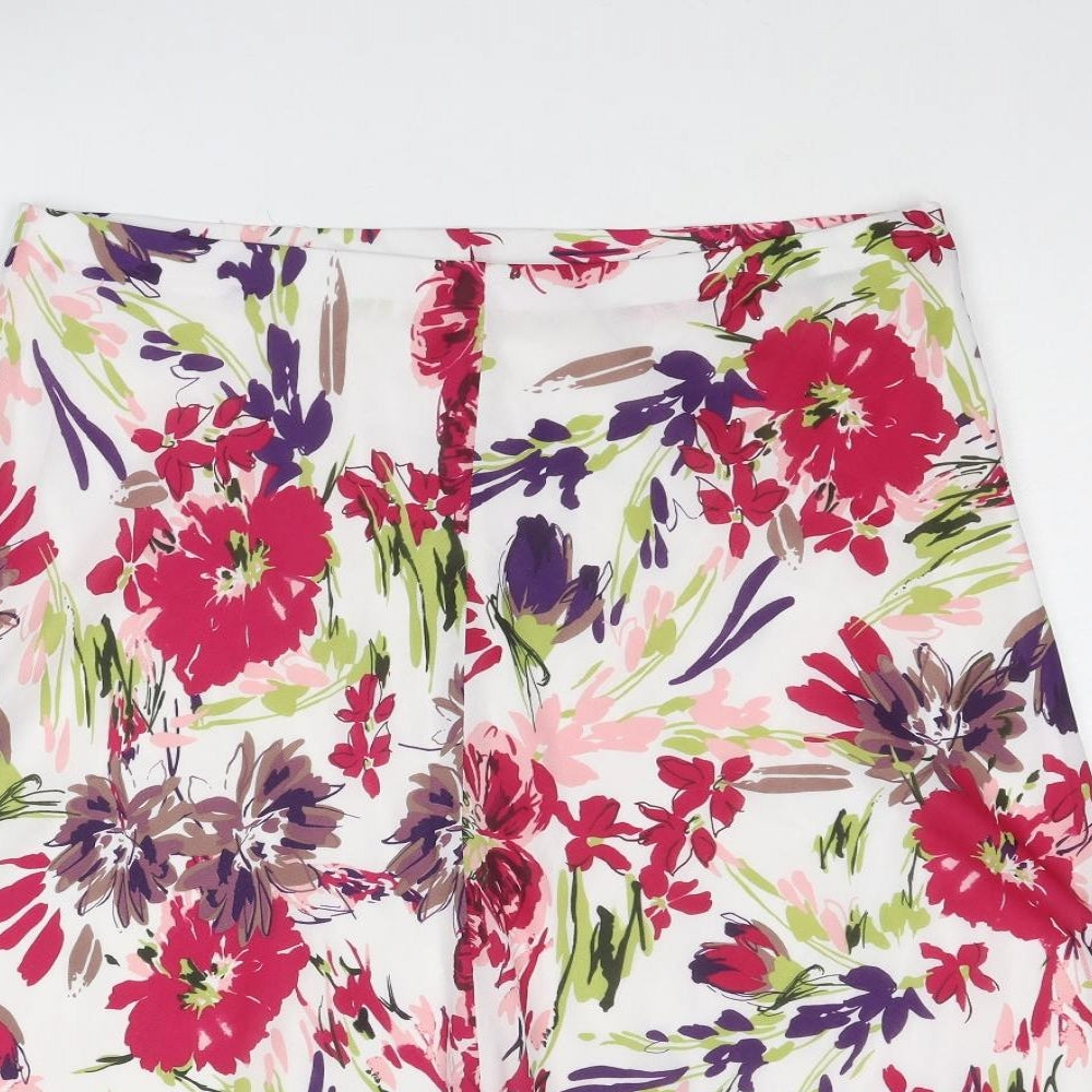 Emma Blake Womens Multicoloured Floral Polyester Swing Skirt Size 18