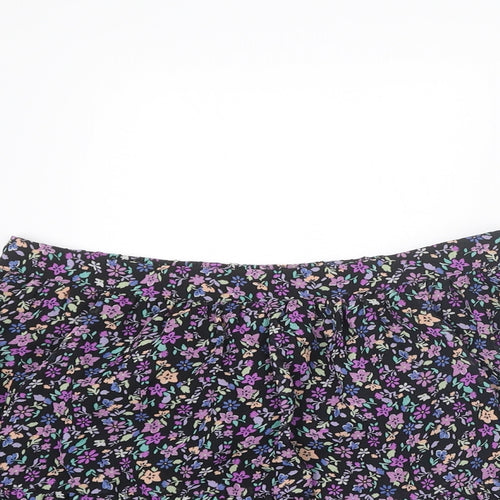 Marks and Spencer Girls Multicoloured Floral Polyester Flare Skirt Size 13-14 Years Regular Pull On
