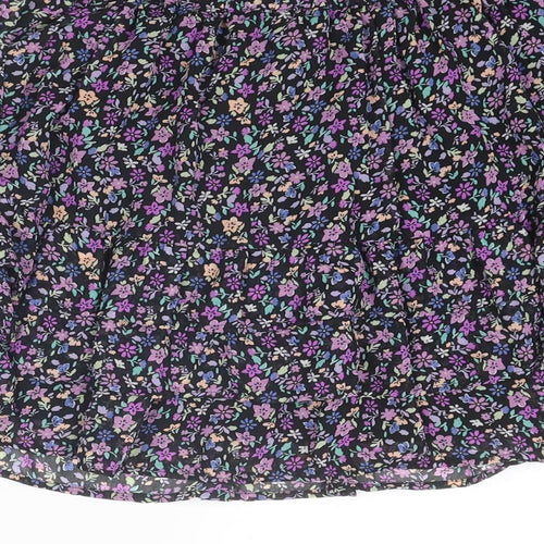Marks and Spencer Girls Multicoloured Floral Polyester Flare Skirt Size 13-14 Years Regular Pull On
