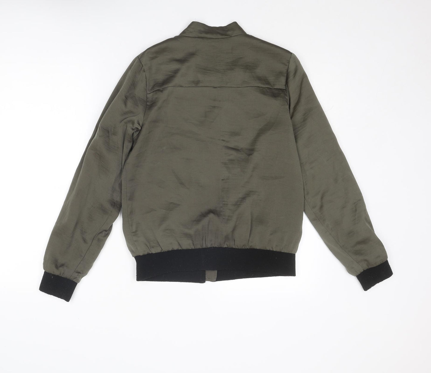 New Look Womens Green Bomber Jacket Jacket Size 8 Zip