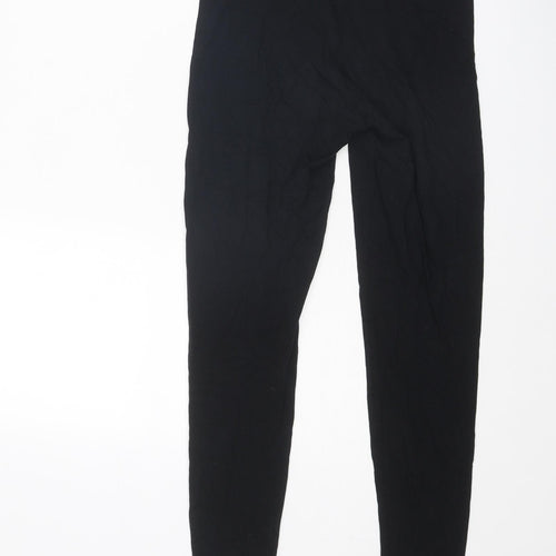 Marks and Spencer Womens Black Cotton Carrot Leggings Size 6 L25 in