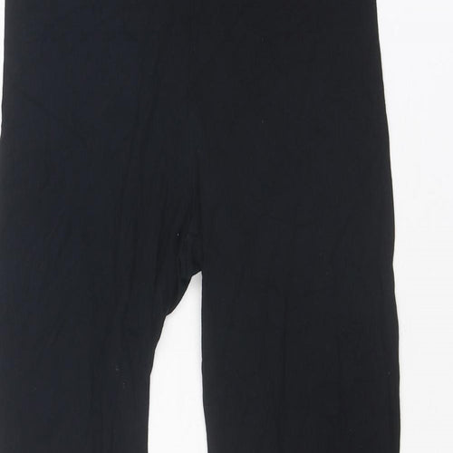 Marks and Spencer Womens Black Cotton Carrot Leggings Size 6 L25 in