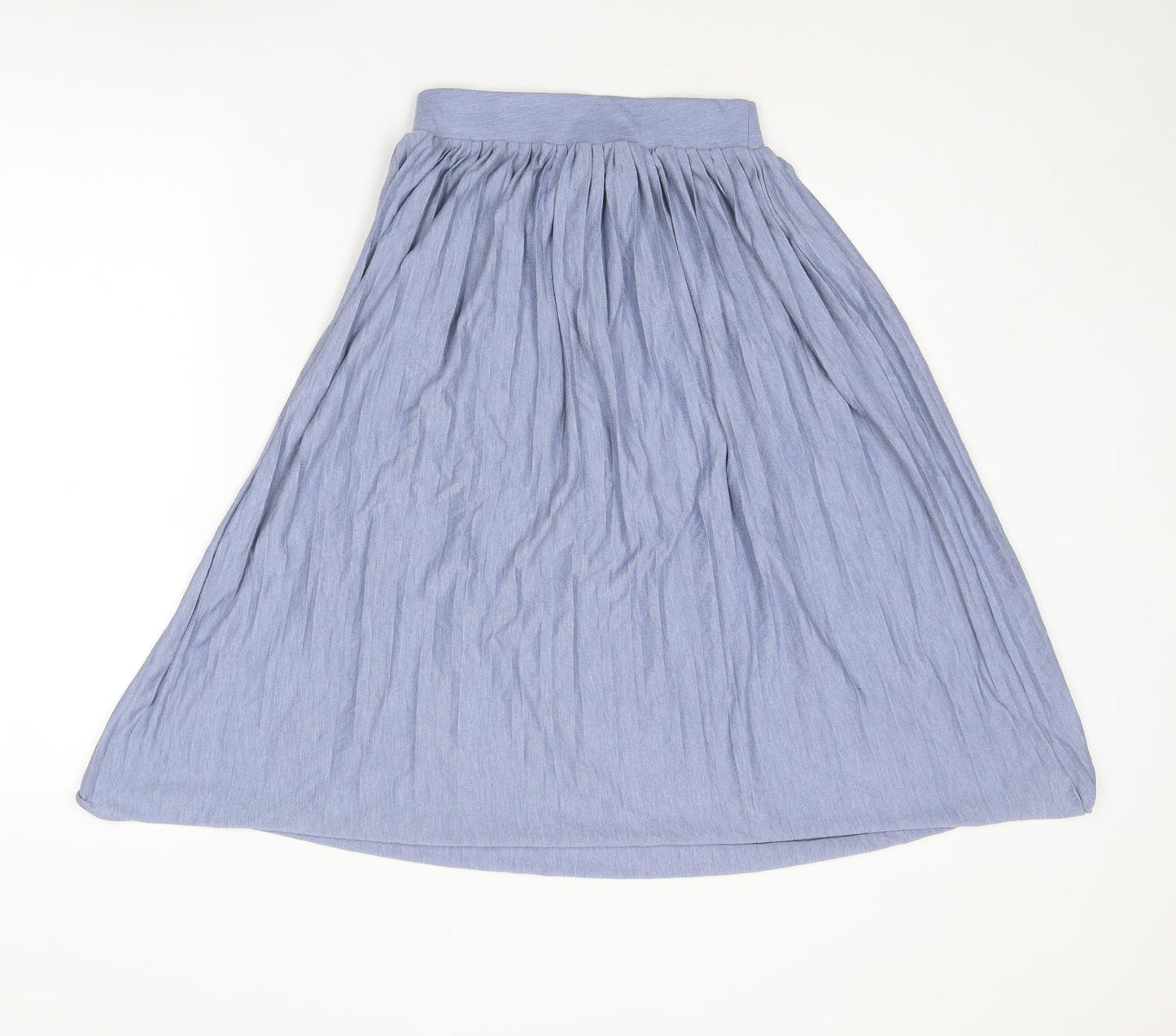 Pull&Bear Womens Blue Polyester Pleated Skirt Size S