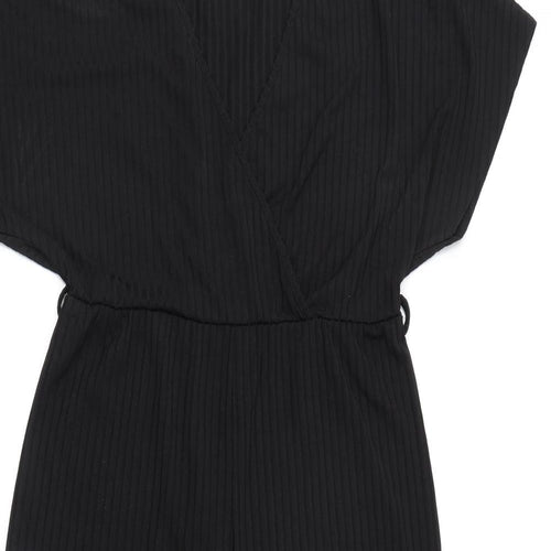 New Look Womens Black Polyester Jumpsuit One-Piece Size 12 L18 in Pullover