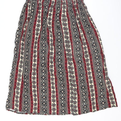 Extra Collection Womens Multicoloured Geometric Viscose Peasant Skirt Size 18