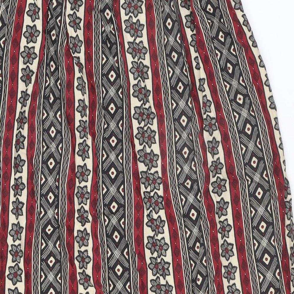 Extra Collection Womens Multicoloured Geometric Viscose Peasant Skirt Size 18