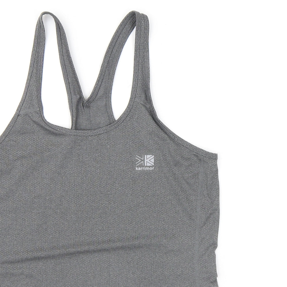 Karrimor Womens Grey Polyester Basic Tank Size 10 Scoop Neck Pullover