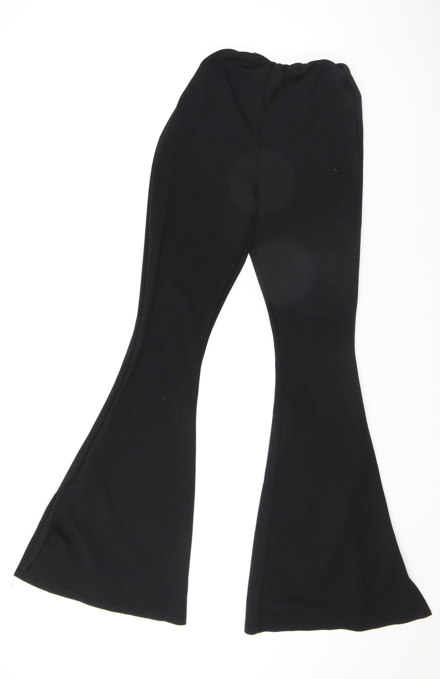 Nasty Gal Womens Black Polyester Trousers Size 4 L32 in Extra-Slim