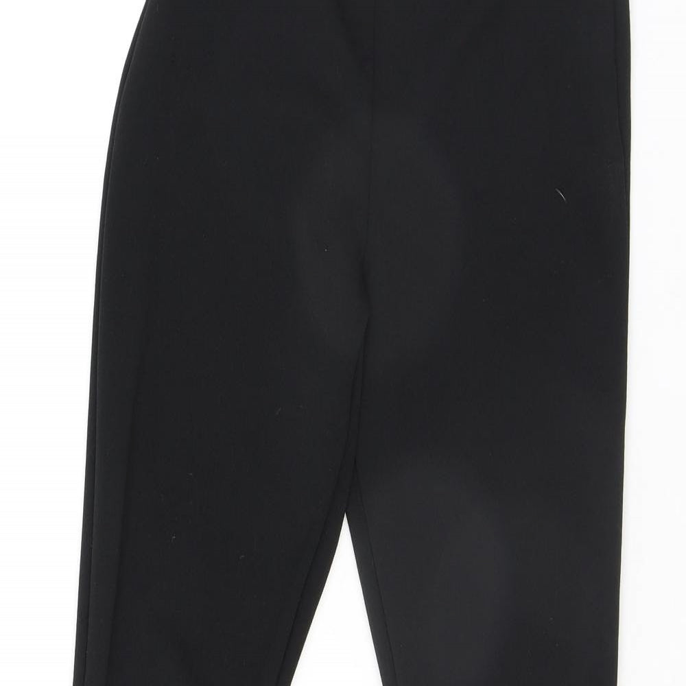 Nasty Gal Womens Black Polyester Trousers Size 4 L32 in Extra-Slim