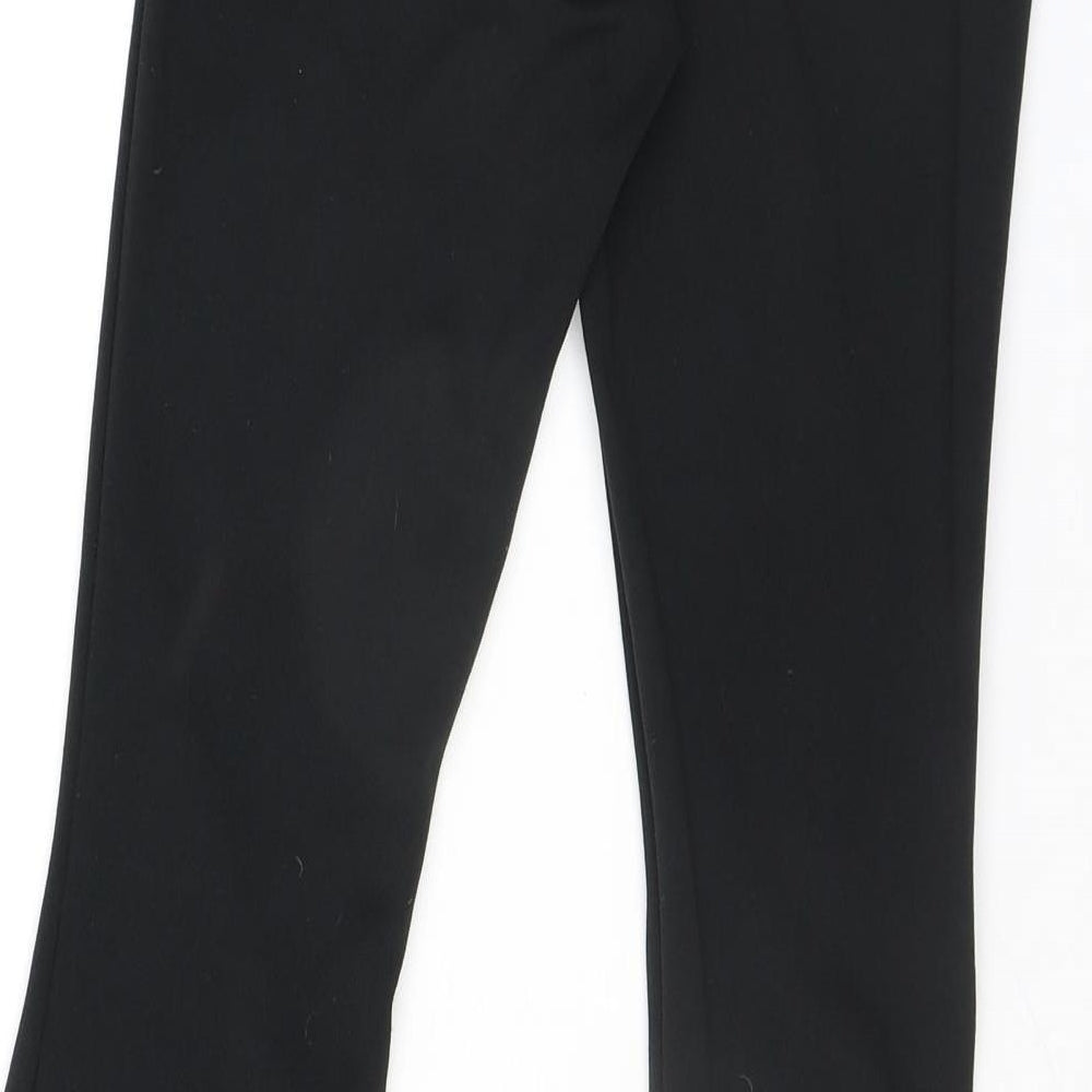 Nasty Gal Womens Black Polyester Trousers Size 4 L32 in Extra-Slim