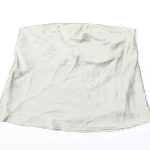 Zara Womens Grey Polyester Mini Skirt Size XS Zip