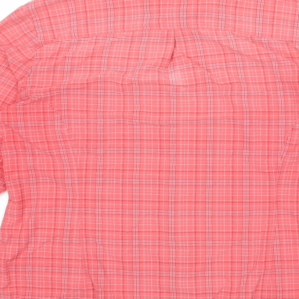 Rohan Womens Red Plaid Polyamide Basic Button-Up Size 14 Collared