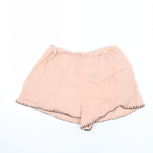 ASOS Womens Pink 100% Cotton Basic Shorts Size 6 L3 in Regular Pull On