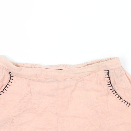 ASOS Womens Pink 100% Cotton Basic Shorts Size 6 L3 in Regular Pull On