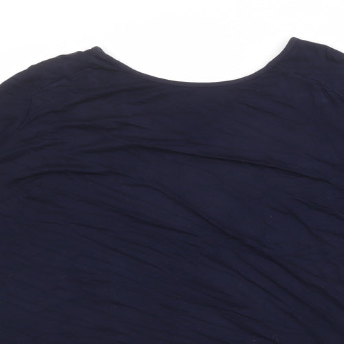 Per Una Womens Blue Viscose Basic T-Shirt Size 20 Round Neck