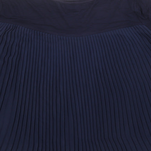Per Una Womens Blue Viscose Basic T-Shirt Size 20 Round Neck