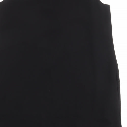 Evans Womens Black Polyester Shift Size 20 V-Neck Pullover
