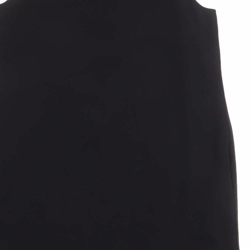 Evans Womens Black Polyester Shift Size 20 V-Neck Pullover