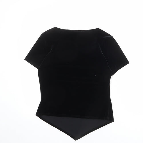 Sophia De Sol Womens Black Polyester Basic T-Shirt Size 12 Round Neck