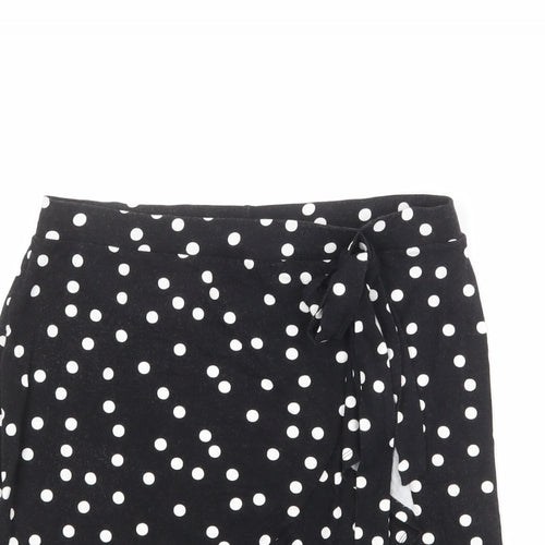 ASOS Womens Black Polka Dot Polyester Trumpet Skirt Size 14