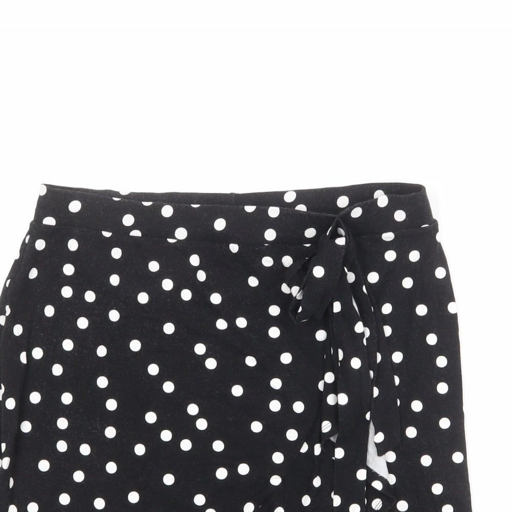 ASOS Womens Black Polka Dot Polyester Trumpet Skirt Size 14
