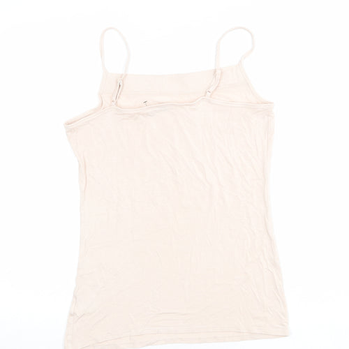 Autograph Womens Pink Viscose Basic Tank Size 14 Square Neck