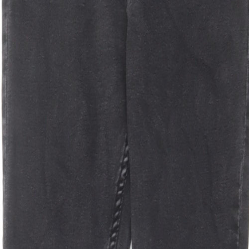 Peacocks Boys Black Cotton Skinny Jeans Size 12-13 Years Regular Zip